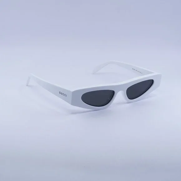 Final Price! Gucci GG1779S 002 White/Grey Sunglasses Gucci Sunglasses GG1779S 002 Shiny Solid White - eye-oo.com main image 4